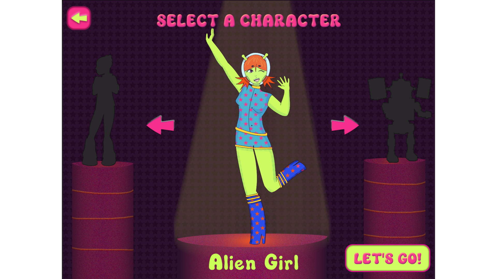Character select screen